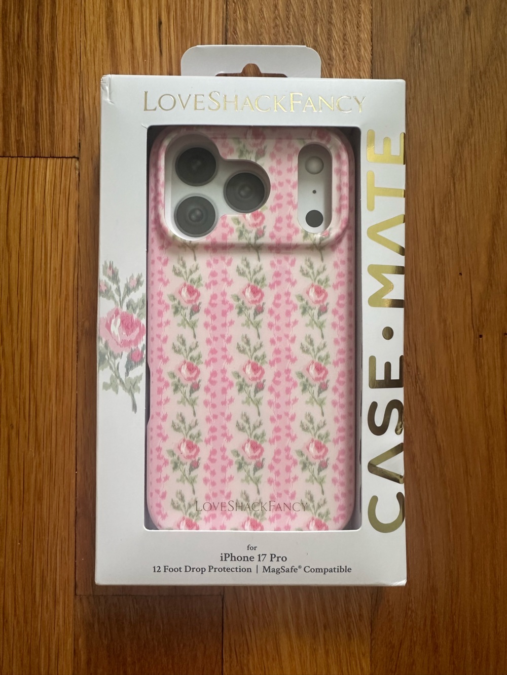 LoveShackFancy Target Case-Mate Pink Rose Pattern Phone Case NWT